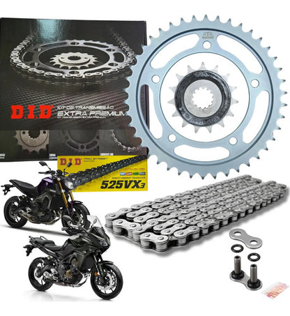 Kit Relação DID Premium com Retentor Yamaha Tracer 900 Mt-09 525VX3 110L 45/16T