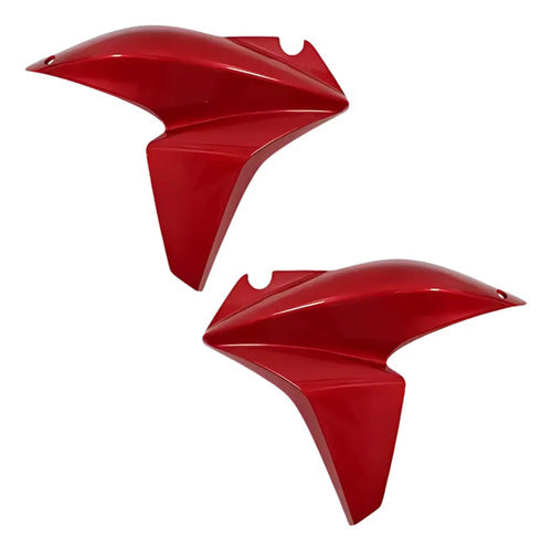Par de Aletas Abas do Tanque Paramotos Honda Xre 300 2013 a 2015 Vermelho Pimenta