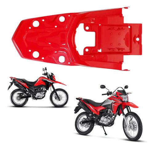 Paralama Traseiro Paramotos Honda Bros 160 2015 a 2022 Vermelho