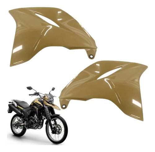 Par de Guias de Ar Abas do Tanque Paramotos Yamaha Lander 250 2020 a 2024 Bege