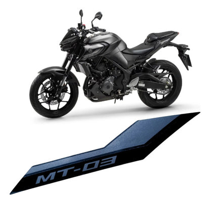 Adesivo da Aba do Tanque Esquerda Yamaha Mt-03 2022 em diante Preto