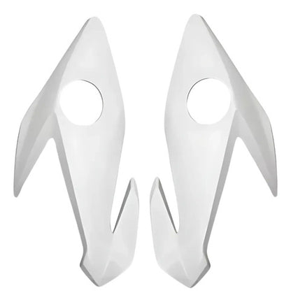 Par de Bananinhas Carenagens Laterais do Farol Paramotos Honda Cg 160 Titan 2022 a 2024 Branco