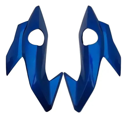 Par de Carenagens Laterais do Farol Paramotos Honda Cg 160 Titan Fan 2016 a 2021 Azul Cruzeiro