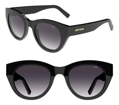 Óculos De Sol Mormaii M0177 Óculos Solar M0177 Feminino Lente Degradê Fumê Preto Brilho