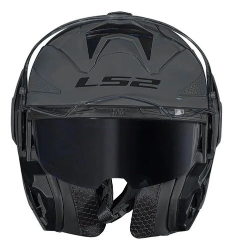 Capacete Escamoteável LS2 FF901 Advant X Solid Cinza Brilhante