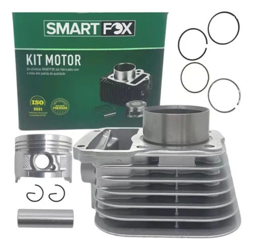 Kit Cilindro Pistão e Anéis Smartfox Honda Cg 125 Titan Today 1992 a 1999