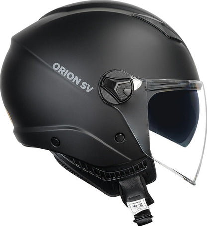 Capacete Aberto Norisk Orion SV Solid com Óculos Solar Interno Preto Fosco