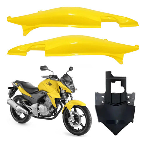 Kit Rabeta Lateral Completa Paramotos Honda Cb 300r 2013 Amarelo