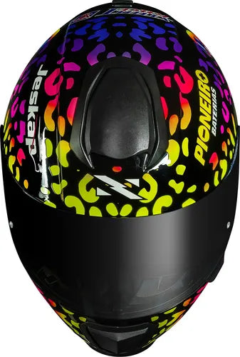 Capacete Norisk Razor Fanny Wheeling com Spoiler Preto Brilhante