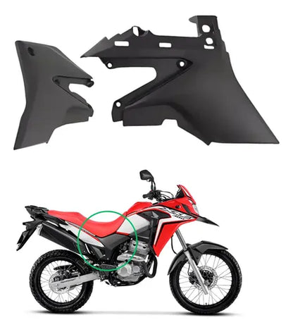 Par de Tampas Laterais Dianteiras Paramotos Honda Xre 300 2010 a 2018 Preto