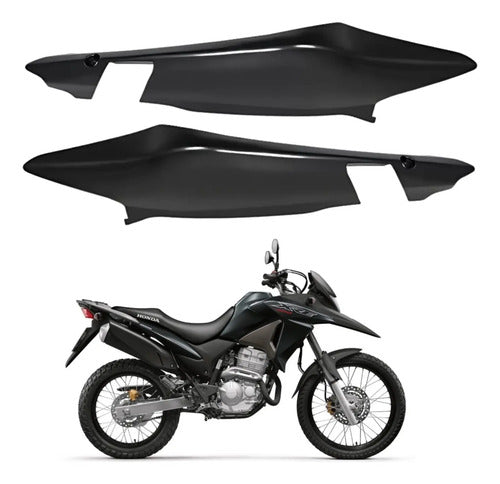 Par de Rabetas Laterais Paramotos Honda Xre 300 2016 a 2018 Cinza Fosco
