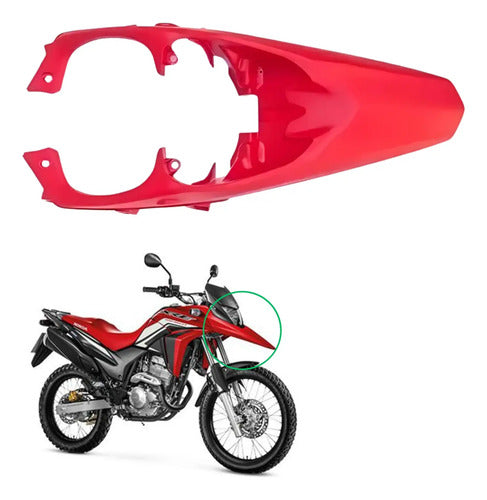 Paralama Dianteiro Superior Paramotos Honda Xre 300 2010 a 2018 Vermelho