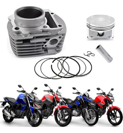 Kit Cilindro Pistão e Anéis Smartfox Yamaha Fazer Factor Crosser 150