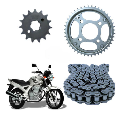 Kit Relação Smartfox sem Retentor Honda Cbx 250 Twister 2001 em diante 520H 106L 37/13T