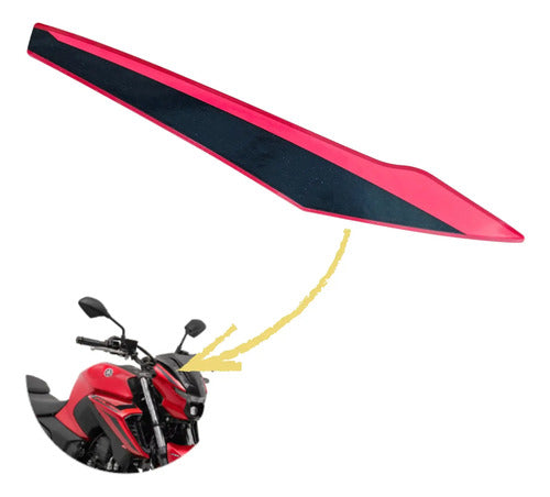 Adesivo da Carenagem Lateral do Farol Direita Yamaha Fazer Fz25 250 2025 Vermelho Metálico