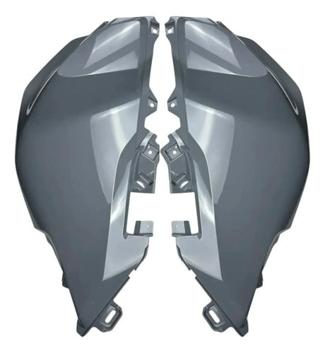 Par de Capas do Tanque Paramotos Honda Cg 160 Fan 2025 em diante Prata