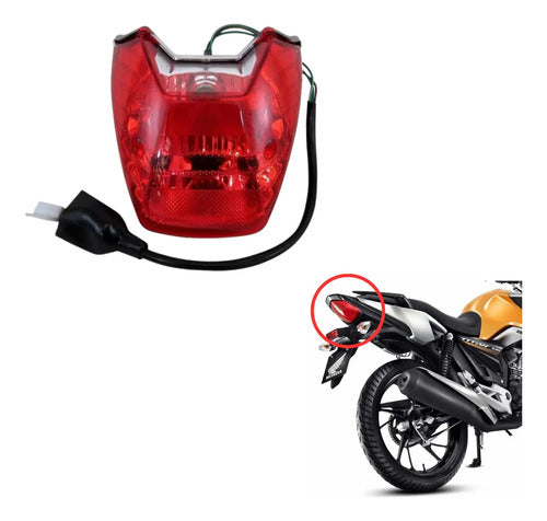 Lanterna Traseira com Soquete Paramotos Honda Cg 125 150 160 Titan Fan Vermelho