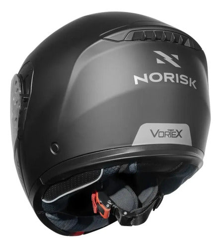 Capacete Escamoteável Norisk Vortex Solid com Óculos Solar Interno Preto Fosco