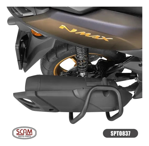 Protetor do Escapamento Scam Yamaha Nmax 160 2025 em diante Preto Fosco