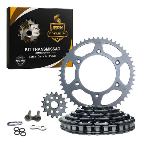Kit Relação Iron Premium com Retentor Triumph Tiger 800 2011 a 2018 525 124L 47/16T
