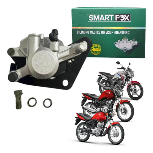 Pinça de Freio Dianteira Smartfox Honda Cg 125 150 Titan Fan 2009 a 2015