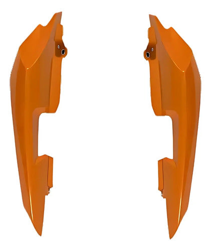 Par de Rabetas Laterais Paramotos Yamaha Factor 150 2016 a 2017 Laranja Metálico