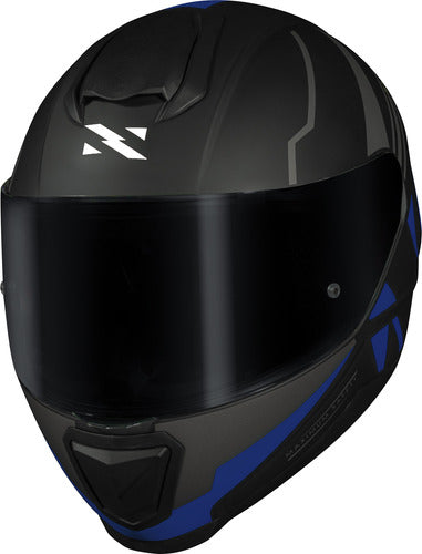Capacete Norisk Razor Full Preto Azul Fosco
