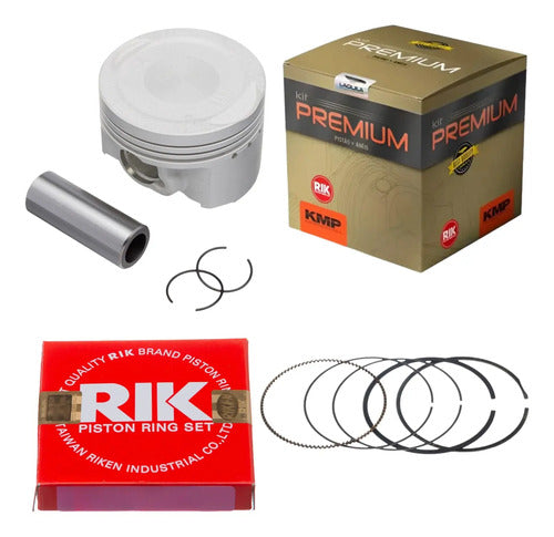 Kit Pistão com Anéis KMP Premium Yamaha Factor 125 2017 a 2025 1,00 mm