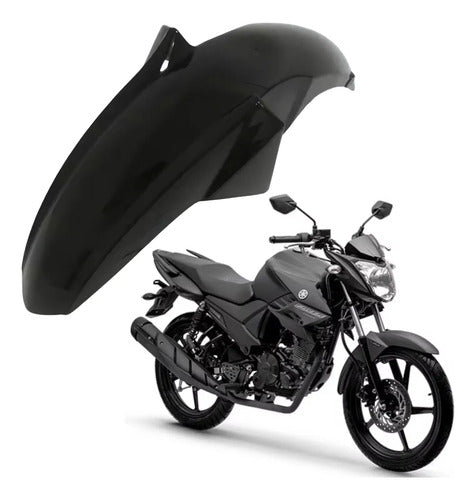 Paralama Dianteiro Paramotos Yamaha Fazer 150 2020 a 2025 Preto Fosco