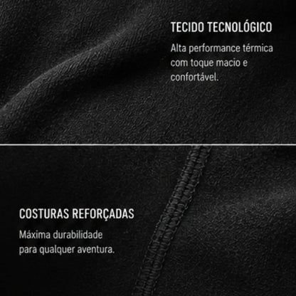 Blusa Térmica Segunda Pele Curtlo Thermoskin com Gola Masculina Preto
