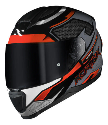 Capacete Norisk Razor Speedmax Preto Cinza Laranja Brilhante