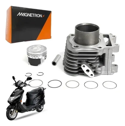 Kit Cilindro Pistão e Anéis Magnetron Suzuki Burgman 125 2005 a 2010