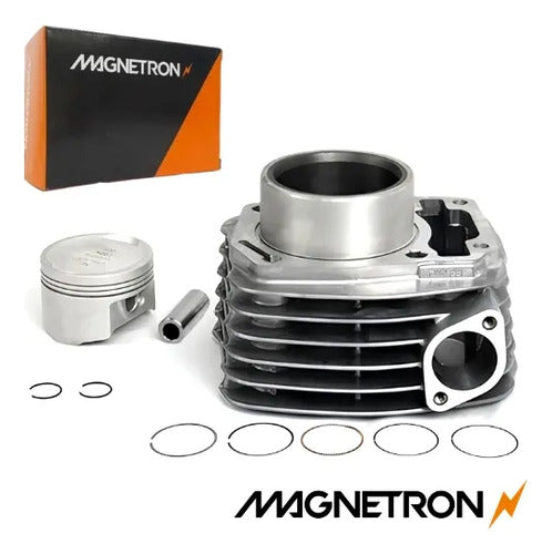 Kit Cilindro Pistão e Anéis Magnetron Honda Bros Cg 160 Titan Fan Start Cargo