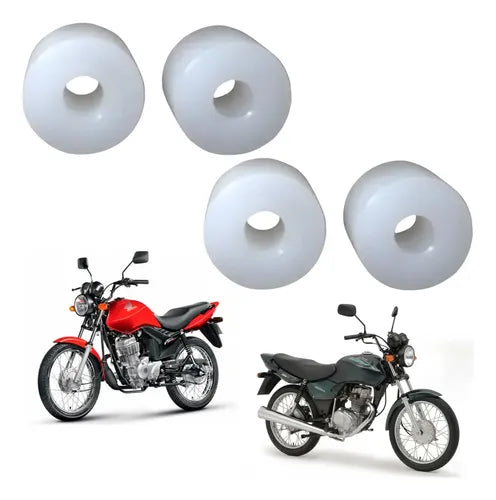 Jogo de Buchas do Coxim da Coroa de Nylon Smartfox Honda Cg 125 Titan Fan Today 1989 a 2008 4 Peças
