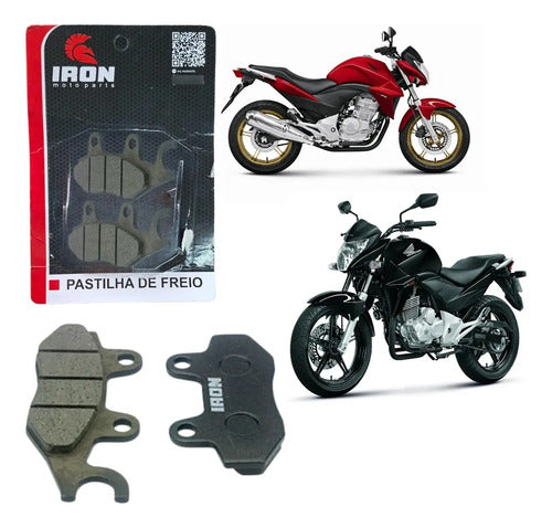 Pastilha de Freio Dianteira Iron Honda Cbx 250 Twister Cb 300r Yamaha Factor 125 Fazer 250