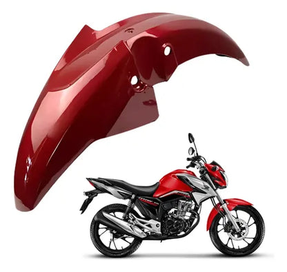 Paralama Dianteiro sem Suporte Paramotos Honda Cg 160 Titan 2022 a 2024 Vermelho Perolizado