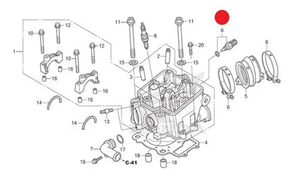 Sensor de Temperatura da Água Iron Honda Trx 420 Fourtrax 2008 a 2013