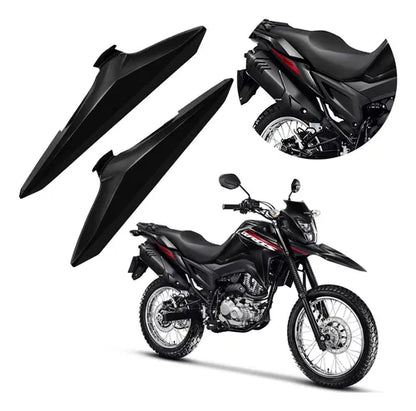 Par de Tampas Laterais Traseiras Paramotos Honda Bros 160 2025 em diante Preto