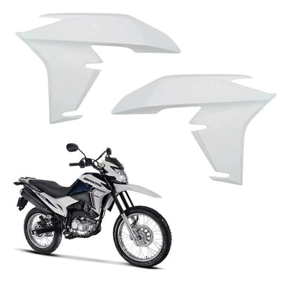 Par de Guias de Ar Abas do Tanque Paramotos Honda Bros 160 2022 a 2024 Branco