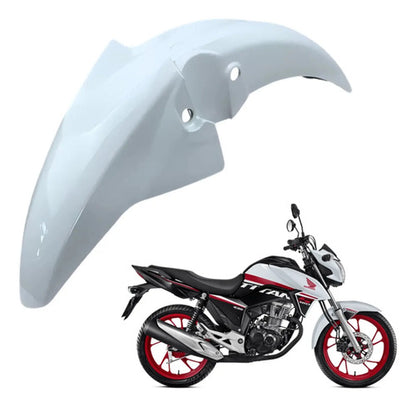 Paralama Dianteiro sem Suporte Paramotos Honda Cg 160 Titan 2016 a 2022 Branco Perolizado