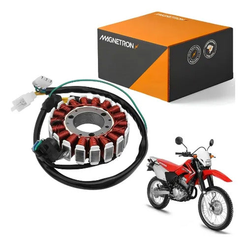 Magneto Estator com Bobina de Pulso Magnetron Honda Tornado 250 2001 em diante