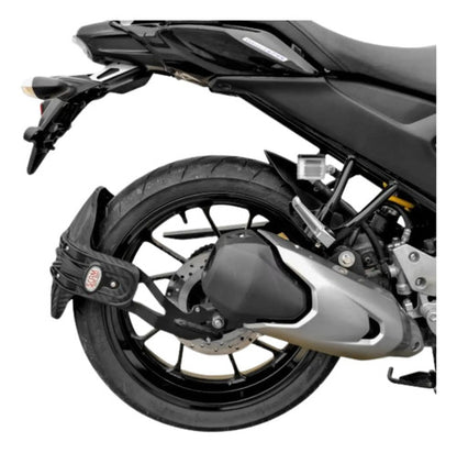 Paralama Traseiro Antispray Scam Yamaha Fazer Fz15 150 2023 a 2025 Preto Fosco