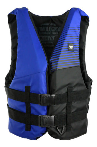 Colete Salva Vidas Homologado Marinha Prolife N1 Nylon Azul G2