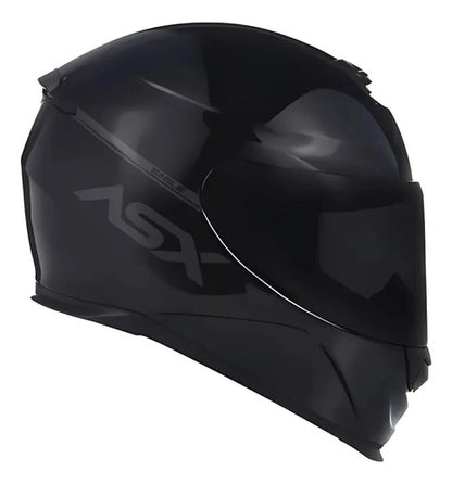 Capacete ASX Eagle Solid Preto Cinza Brilhante