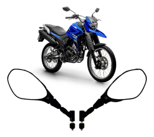 Par de Retrovisores GVS Yamaha Factor 125 Factor Fazer 150 Lander Fazer 250 Mt-03 Lente Convexa