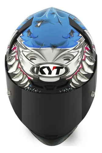 Capacete KYT TT-Course Megalodon Azul Brilhante Tamanho 60/L