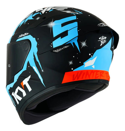 Capacete KYT TT-Course Jaume Masia Winter Test Preto Brilhante Tamanho 60/L