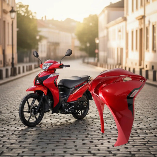Carenagem Frontal Iron Shineray Jet 50 2020 a 2025 Jet 125 2023 a 2025 Vermelho