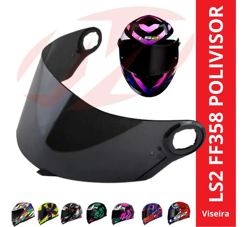 Viseira Polivisor LS2 FF358 Injetada 2,2 mm Fumê