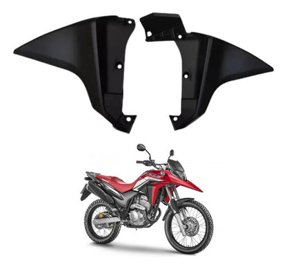 Par de Aletas Abas do Tanque Inferiores Paramotos Honda Xre 300 2013 a 2015 Preto Fosco